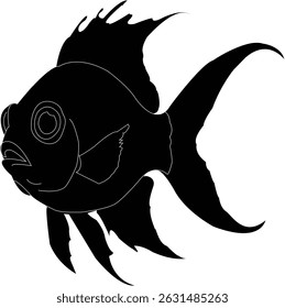 Fish silhouette vector design image