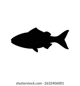 Fish silhouette vector flat illustration design.