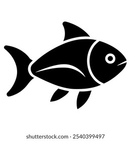 Fish silhouette vector icon design with a white background