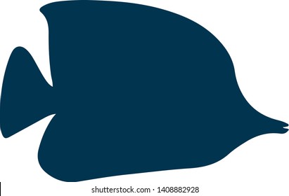 Fish silhouette. Fish vector illustration.