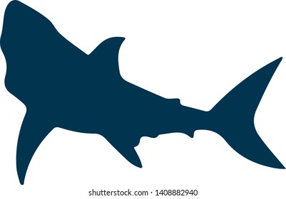 Fish silhouette. Fish vector illustration.