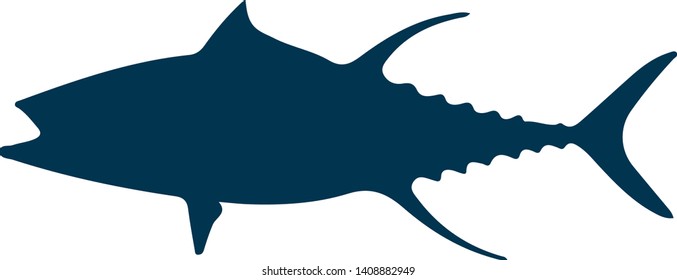 Fish silhouette. Fish vector illustration.