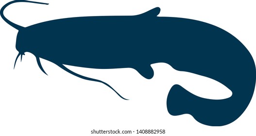 Fish silhouette. Fish vector illustration.