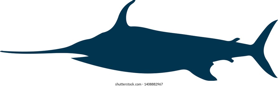 Fish silhouette. Fish vector illustration.