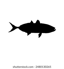 silueta de pescado - Ilustración vectorial