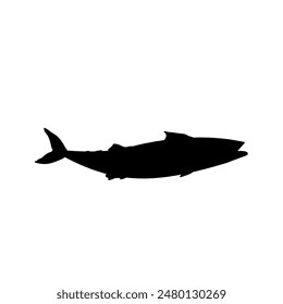 fish silhouette - vector illustration