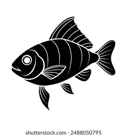 Fish silhouette Vector illustration art 