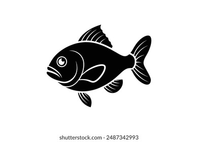 Fish silhouette vector illustration image