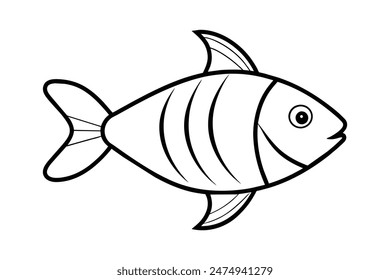 fish silhouette vector  illustration isolated
