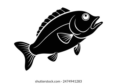 fish silhouette vector  illustration isolated