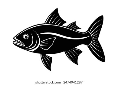 fish silhouette vector  illustration isolated