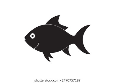 Fish Silhouette vector style with white background new