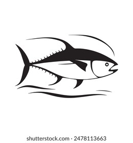 fish Silhouette vector white background