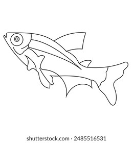 fish simple icon vector illustration