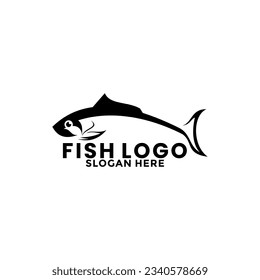 Fish simple Logo icon vector, fish line illustration logo template