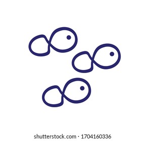 Fish simple vector illustration logo