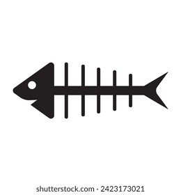 fish skeleton bone icon vector illustration design