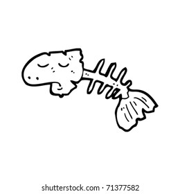 fish skeleton cartoon