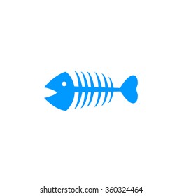 Fish skeleton. Flat design style eps 10