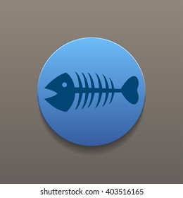 Fish skeleton. Flat design style eps 10