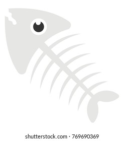 
Fish Skeleton Flat Icons
