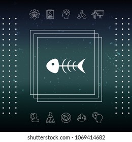 Fish skeleton icon