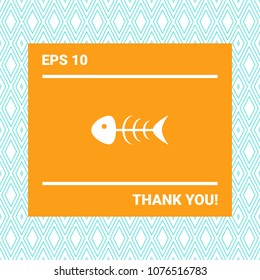 Fish skeleton icon