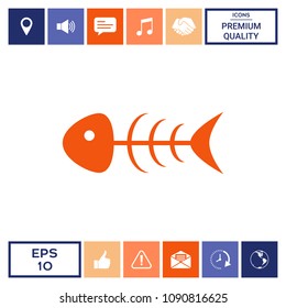 Fish skeleton icon