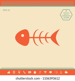 Fish skeleton icon