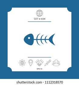 Fish skeleton icon