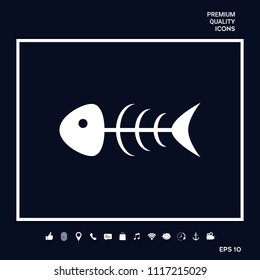 Fish skeleton icon