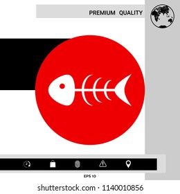 Fish skeleton icon