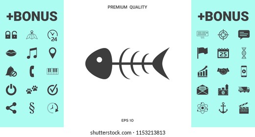 Fish skeleton icon