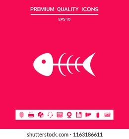 Fish skeleton icon
