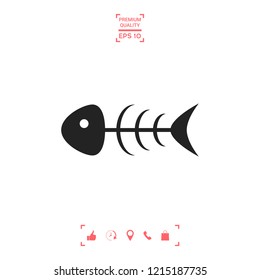 Fish skeleton icon