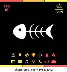 Fish skeleton icon