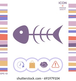 Fish skeleton icon