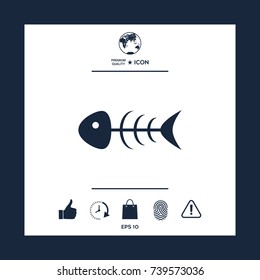 Fish skeleton icon