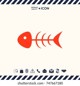 Fish skeleton icon