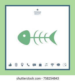 Fish skeleton icon