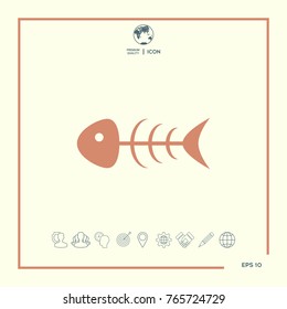 Fish skeleton icon