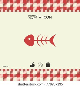 Fish skeleton icon