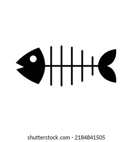 Fish skeleton icon design isolated on white background. vector illustration