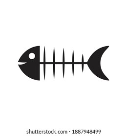 Fish skeleton icon design. vector illustration