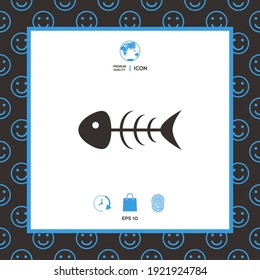 Fish skeleton icon. Elements for your design