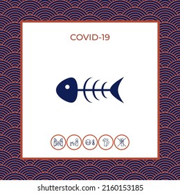 Fish skeleton icon. Elements for your design