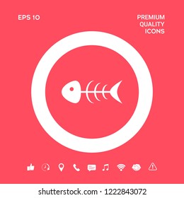 Fish skeleton icon. Graphic elements for your design