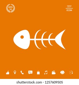 Fish skeleton icon. Graphic elements for your design