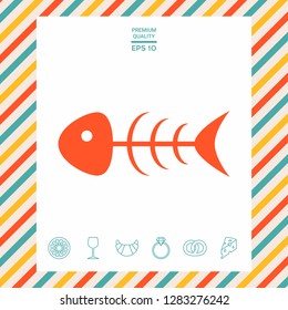 Fish skeleton icon. Graphic elements for your design