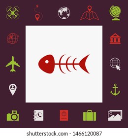Fish skeleton icon. Graphic elements for your design